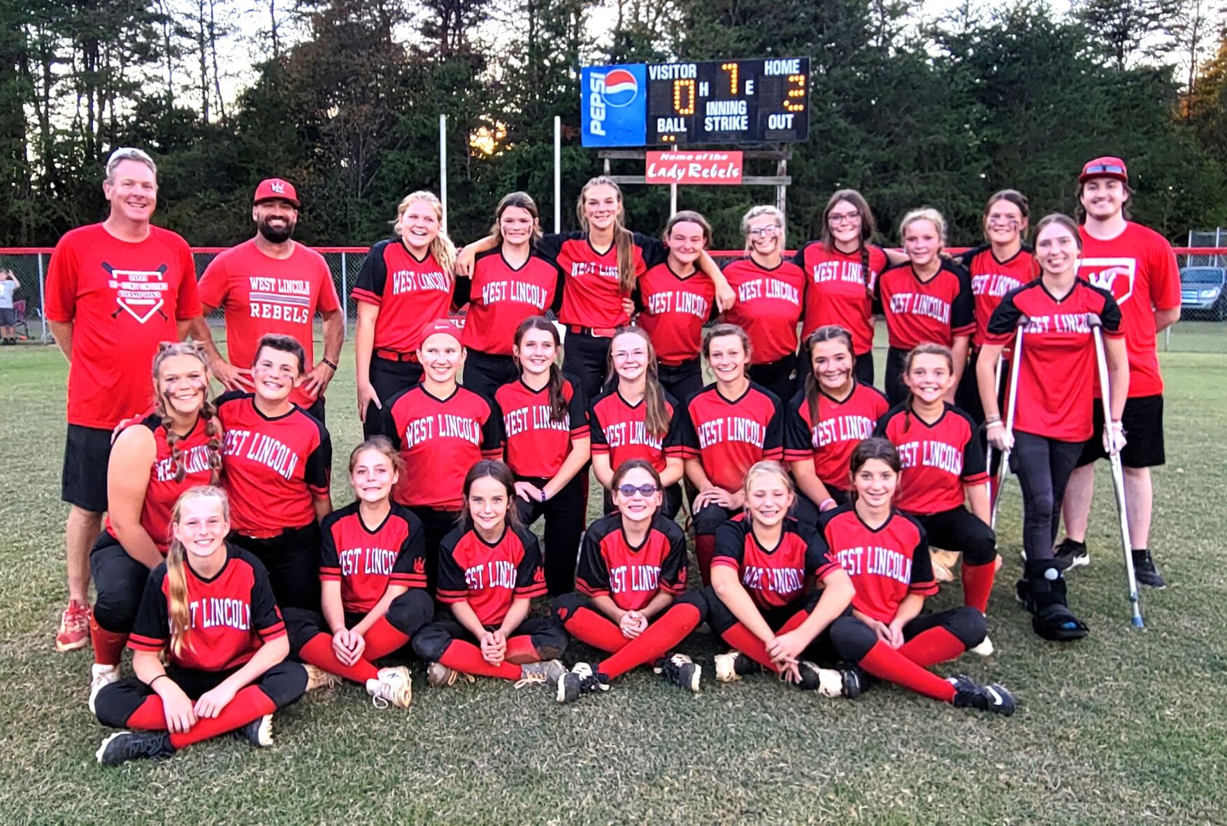 West Middle goes 12-0, wins Tri-County softball